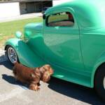 This is my ride, how cool is this? I can see myself in the door, nice paint job Dad!