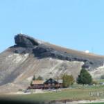 Lizard Butte, how neat is this, you can see it for miles. No mom don't drive up tpt the top!