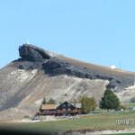 Lizard Butte, how neat is this, you can see it for miles. No mom don't drive up tpt the top!